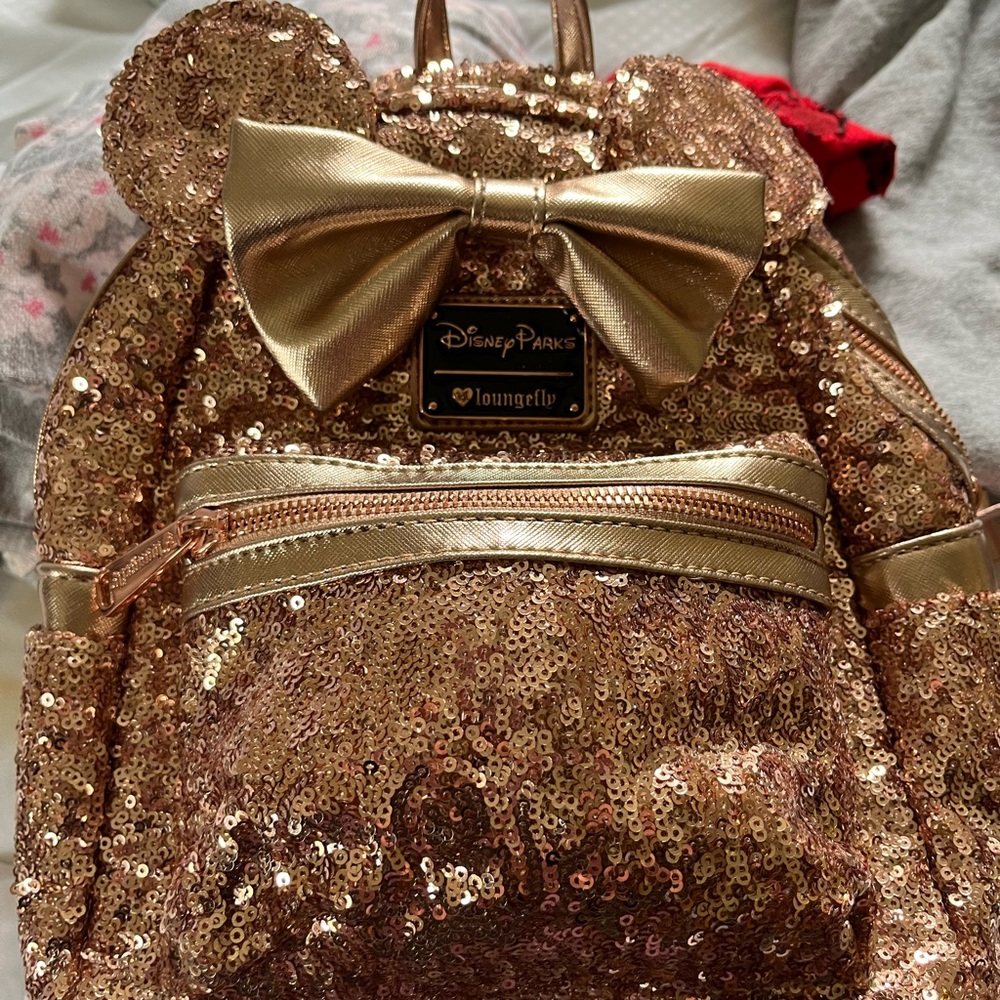 Rose Gold Disney Parks Loungefly. Used once in excellent condition